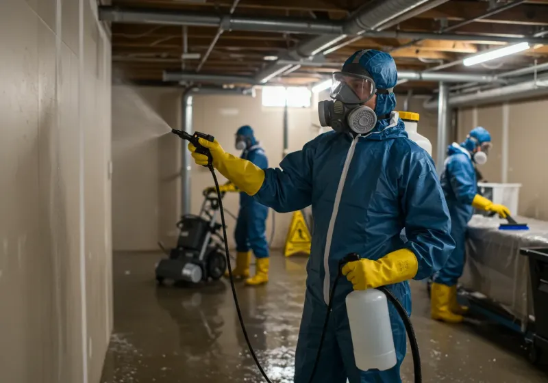 Basement Sanitization and Antimicrobial Treatment process in Tracy, CA